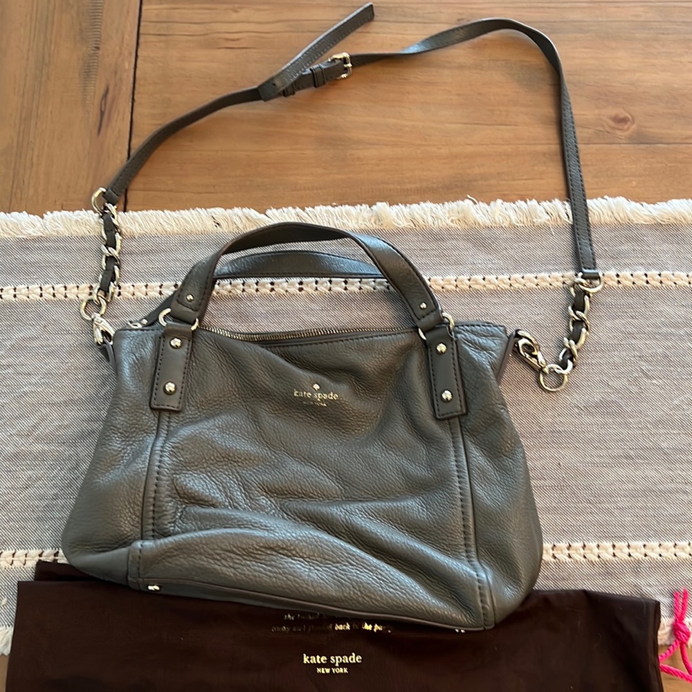Kate Spade grey leather crossbody